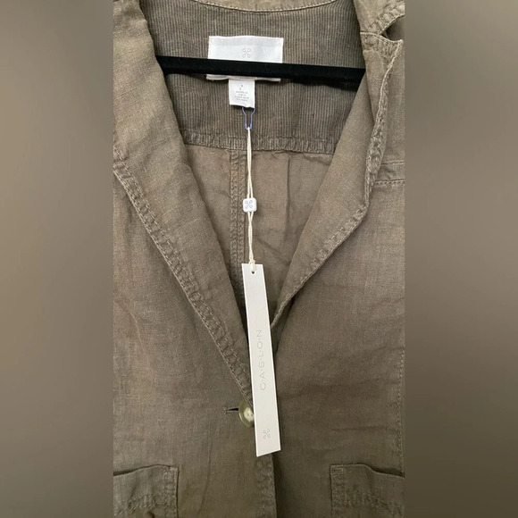 NWT Caslon Army Green Linen Jacket Size Small - Picture 5 of 9